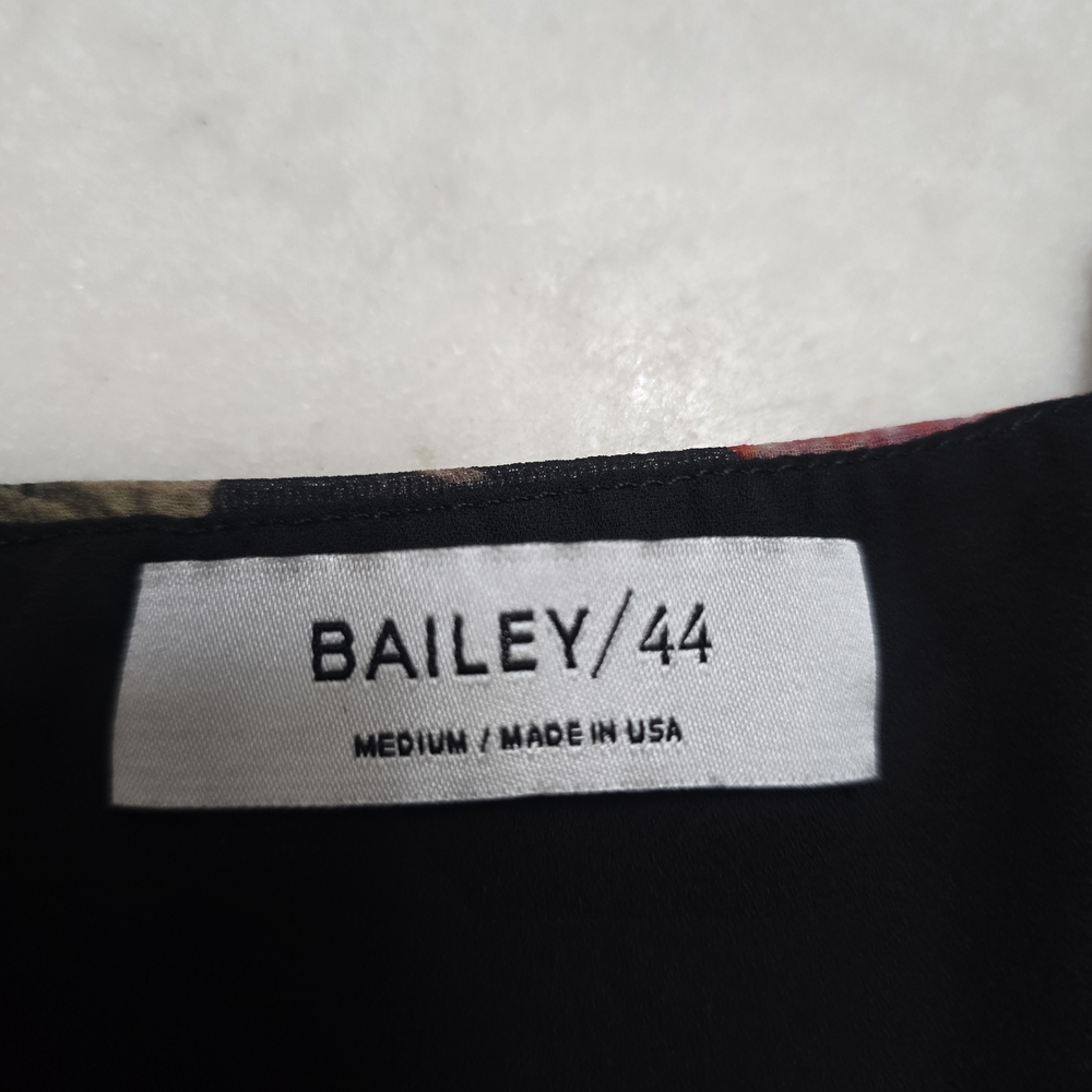 Bailey 44 Black Floral Ruffle Slip Mini Dress - Picture 5 of 6